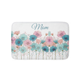 Tapete De Banheiro Flores Vintage de Primavera para a Mamãe