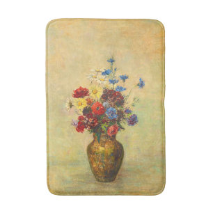 Tapete De Banheiro Flores Vintage em um Vase (1910) por Odilon Redon
