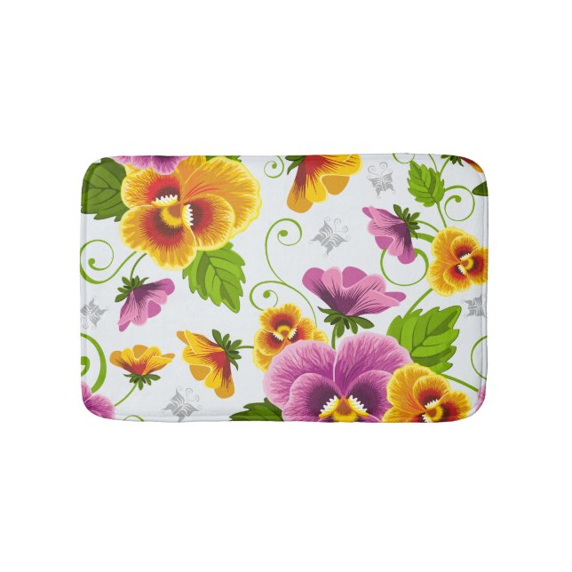 Tapete De Banheiro Flores vívidas (frente)