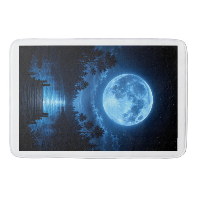 Tapete De Banheiro Floresta Celestial Iluminada pela Lua Estética Ref (Frente)