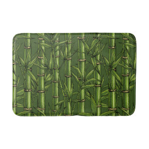Tapete De Banheiro Floresta de bambu em verde