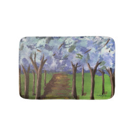 Tapete De Banheiro Florestas de outono Azul