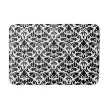 Flourish Damask Big Patterno Black on White