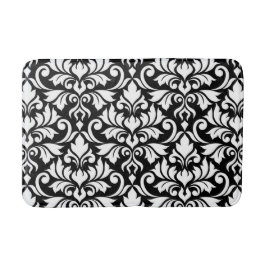 Tapete De Banheiro Flourish Damask Lg Patterno White em Preto