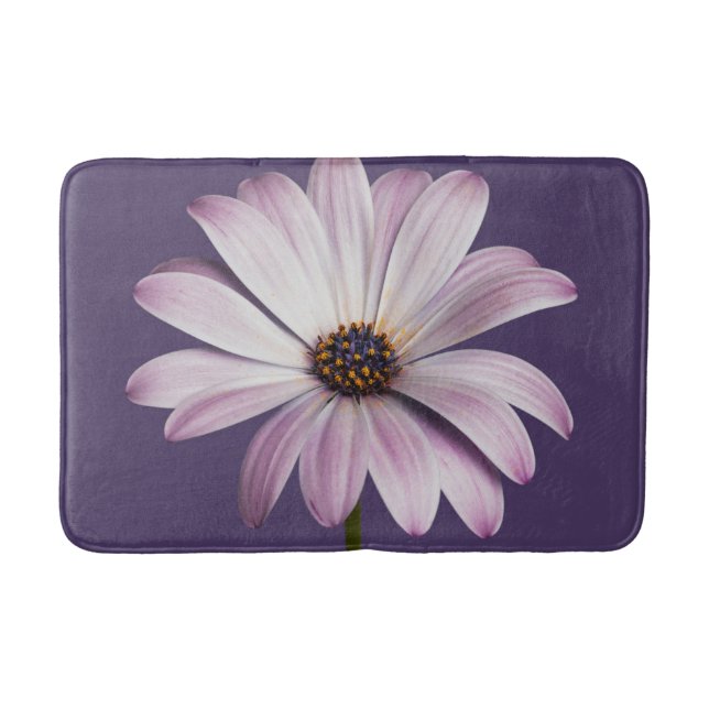 Tapete De Banheiro Flowers | White & Purple Daisy (Frente)