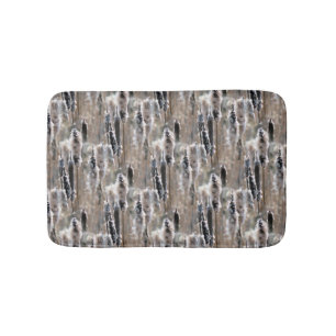 Tapete De Banheiro Fluffy Cattails Nature Pattern