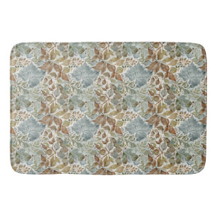 Tapete De Banheiro Folha Botânica Dusty Blue e Brown