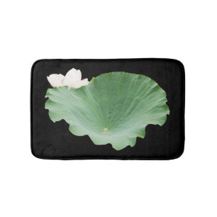 Tapete De Banheiro Folha gigante de Lotus com flor