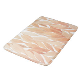 Tapete De Banheiro Folhagem de Tons Pastéis de Aquarela Bege Rosa