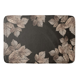 Tapete De Banheiro Folhas de Bronze e Marrom Escuro Rustic Fall Glam