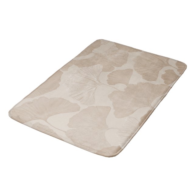 Tapete De Banheiro Folhas de Ginkgo Bege Sonho 2 (Angulado)