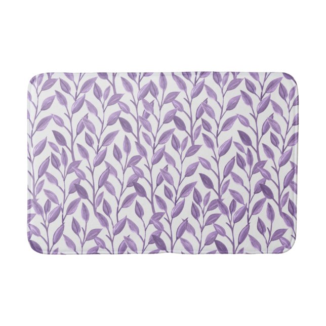 Tapete De Banheiro Folhas de lavanda (Frente)