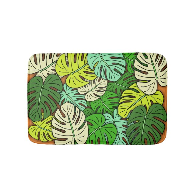 Tapete De Banheiro Folhas de Monstera #3 (frente)