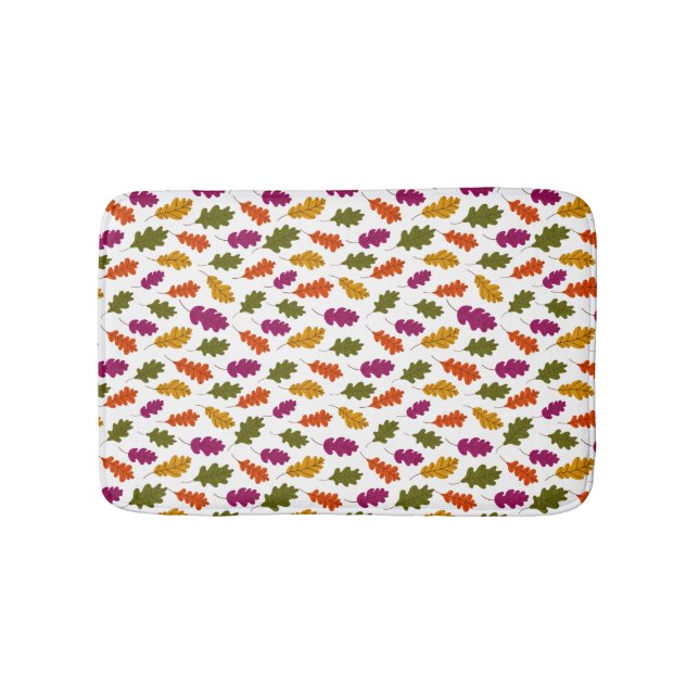 Tapete De Banheiro Folhas de Outono Cores Verde Amarelo Laranja (frente)