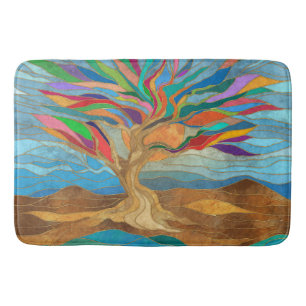 Tapete De Banheiro Foliage Fantasy Mosaic Tree
