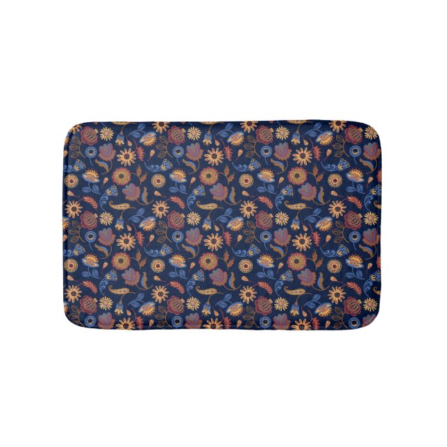 Tapete De Banheiro Folk Rustic Floral (frente)