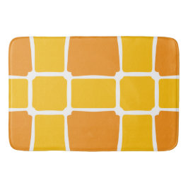 Tapete De Banheiro Formas amarelo alaranjadas Quadrados Negrito assim