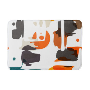 Tapete De Banheiro Formas em cores retro design abstrato