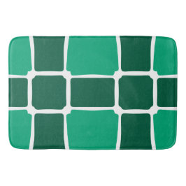 Tapete De Banheiro Formas Verdes Quadrados Negrito Assimétrico
