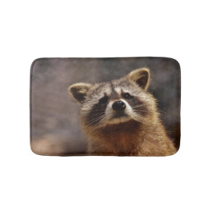 Tapete De Banheiro Foto curiosa do Raccoon