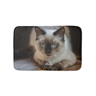 Tapete De Banheiro Foto e Nome de Gato Ragdoll Personalizados