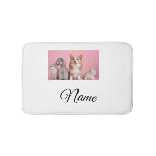 Tapete De Banheiro Foto personalizada de animal colorido simples adic