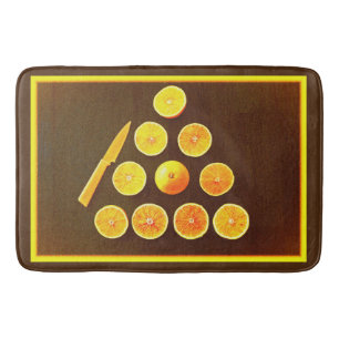 Tapete De Banheiro Foto "Triângulo de Metade Laranjas". Compre agora