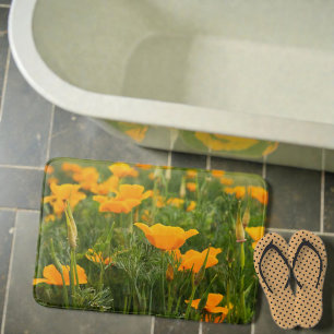 Tapete De Banheiro Fotografia do Patch da California Poppy