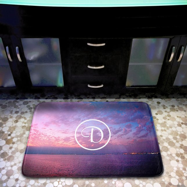 Tapete De Banheiro Fotografia do pôr do sol roxa-rosa-roxa (Criador carregado)