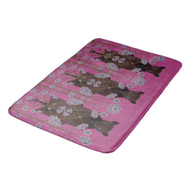 Tapete De Banheiro Fox Boysenberry Bathmat (Angulado)