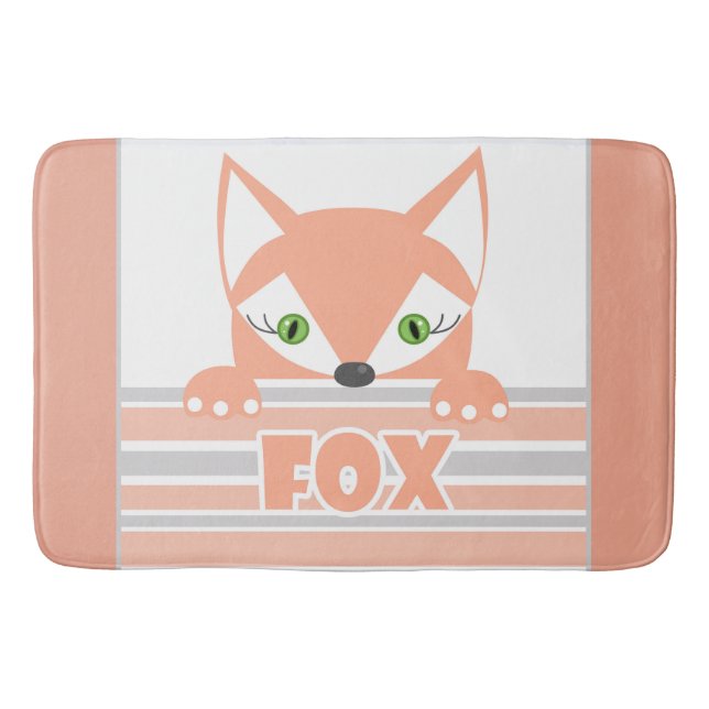 Tapete De Banheiro Fox pequena e curiosa (Frente)