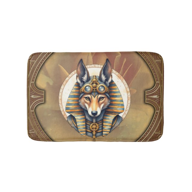 Tapete De Banheiro Fox Retrato de Steampunk Anubis (frente)