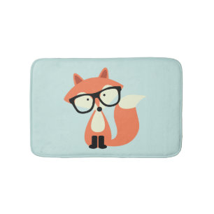 Tapete De Banheiro Fox vermelho do hipster