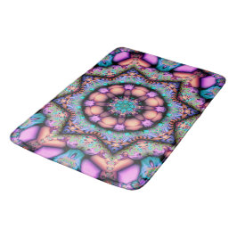 Tapete De Banheiro Fractal Mandala Floral Psicodélico