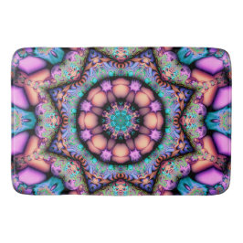 Tapete De Banheiro Fractal Mandala Floral Psicodélico