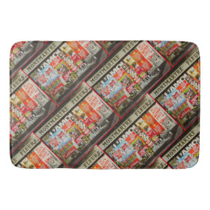 Tapete De Banheiro França Paris Cityscape Montmartre Fleurs
