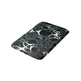 Tapete De Banheiro Fratural branco imperfeito no espaço negro, tricot