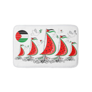 Tapete De Banheiro Freedom Global Sumud Flotilla Boats para Gaza