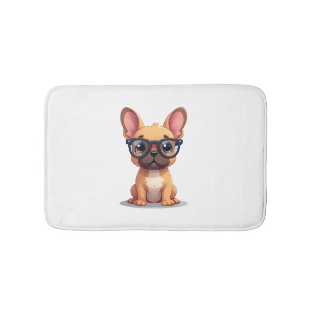 Tapete De Banheiro French Bulldog Wearing Glasses Copy (frente)
