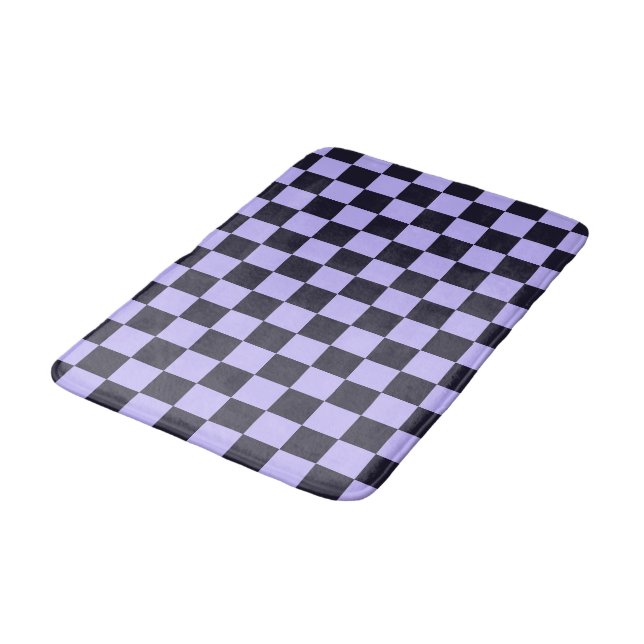 Tapete De Banheiro French lilac checkerboard pattern (Angulado)