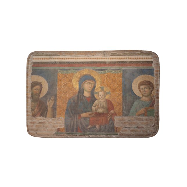 Tapete De Banheiro Fresco Da Madonna E Da Criança (frente)