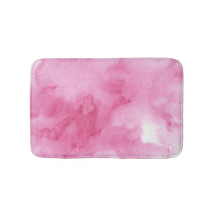 Tapete De Banheiro fundo cor-de-rosa da aguarela para o seu