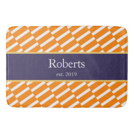 Tapete De Banheiro Funky Orange Pattern Family Name e Year Modern
