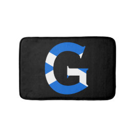 Tapete De Banheiro G Monograma sobreposto à Scottish Flag bmcnt