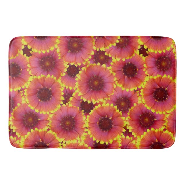 Tapete De Banheiro Gaillardia - Padrão Sem Costura (Frente)