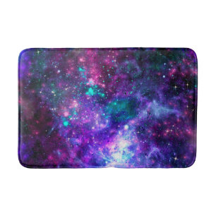 Tapete De Banheiro Galáxia Espaço Roxo Espacial Ciano Rosa Céu