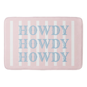 Tapete De Banheiro Garrafa Costeira Rosa Stripes Rosa Howdy