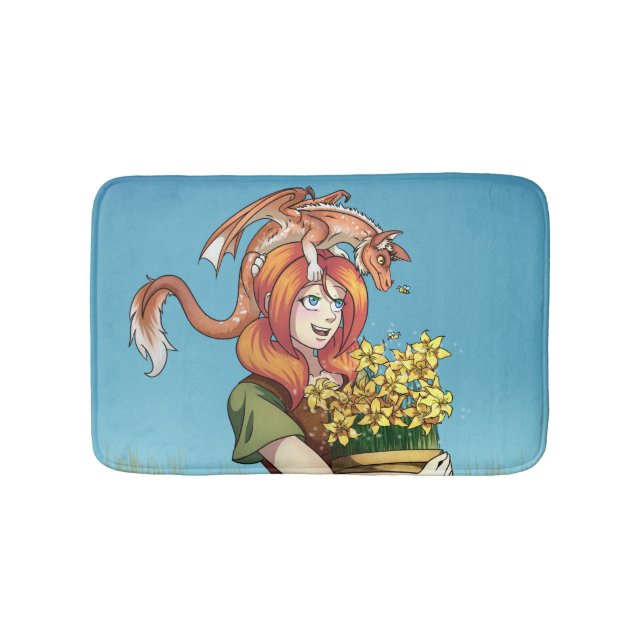 Tapete De Banheiro Gathering Flowers with a Dragon (frente)