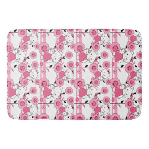 Tapete De Banheiro Gatinho branco rosa, impressão