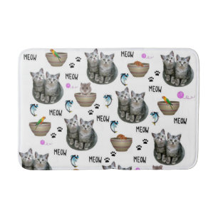 Tapete de Banheiro Gatinho Gato Mia